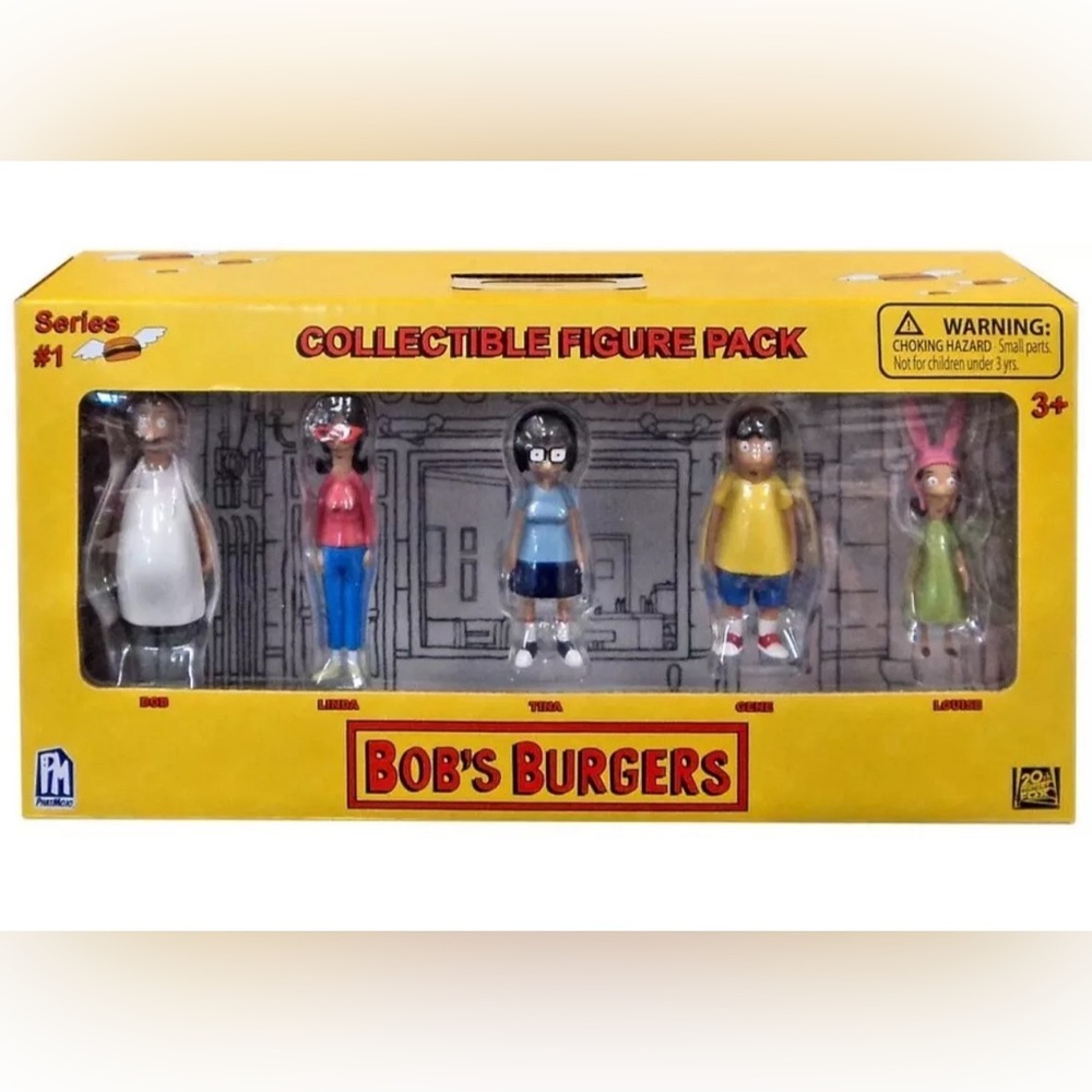 Bob's Burgers Family Bob, Linda, Tina, Gene & Louis Belcher Mini Figure 5-Pack